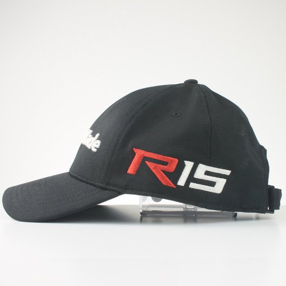 Taylor Made Aeroburner R15 Golf Strap Back Hat Cap Black/White/Red - Picture 4 of 11